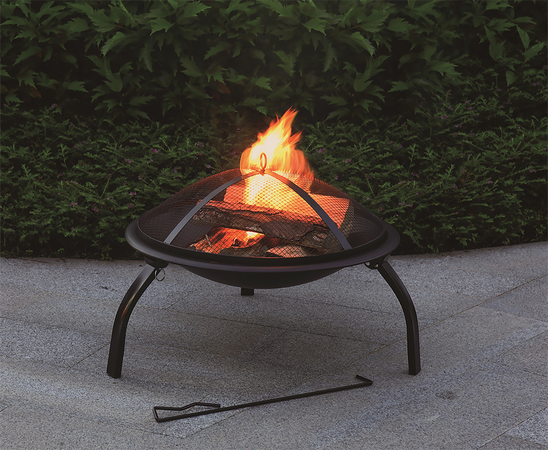 PALENISKO STALOWE ZE SKŁADANYMI NÓŻKAMI, 56X39CM