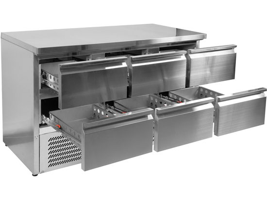 STÓŁ CHŁODNICZY Z 6 SZUFLADAMI - LINIA 700