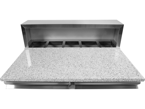 STÓŁ CHŁODNICZY 2-DRZWIOWY Z NADSTAWKĄ I BLATEM GRANITOWYM