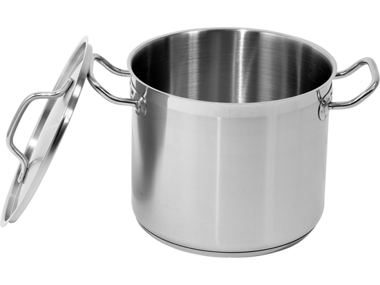 GARNEK WYSOKI Z POKRYWKĄ ZE STALI NIERDZEWNEJ 24X20CM 9L