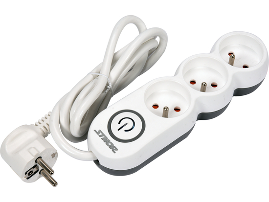 PRZEDŁUŻACZ LISTWA ZASILAJĄCA 3 GNIAZDA Z UZIEMIENIEM WYŁĄCZNIK 1,5M 1,5MM2