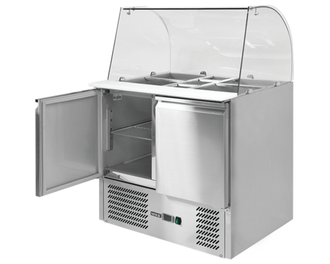 STÓŁ CHŁODNICZY 2-DRZWIOWY Z NADSTAWKĄ SZKLANĄ