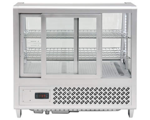 WITRYNA CHŁODNICZA 100L 68X45X67 SREBRNA