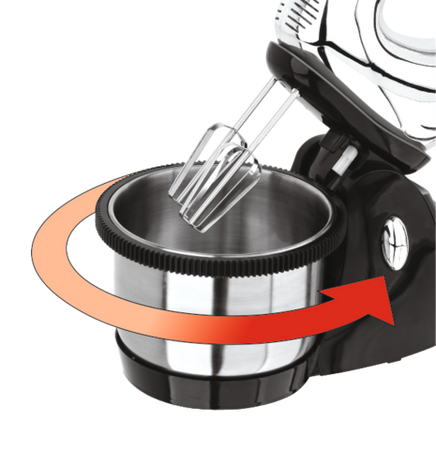 MIKSER RĘCZNY 200-250W Z MISĄ ZE STALI NIERDZEWNEJ