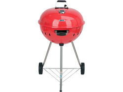 GRILL WĘGLOWY OKRĄGŁY 54CM CZERWONY