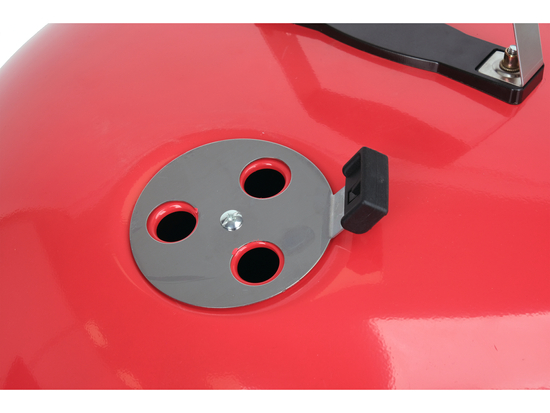 GRILL WĘGLOWY OKRĄGŁY 54CM CZERWONY