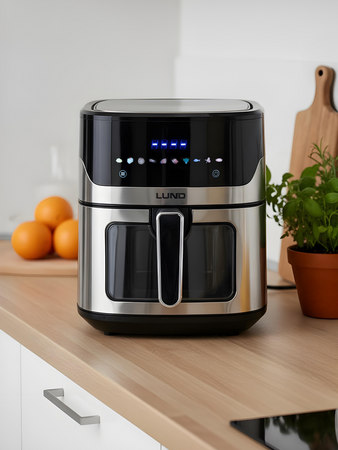 FRYTKOWNICA BEZTŁUSZCZOWA 1600W 6,5L STAL NIERDZEWNA