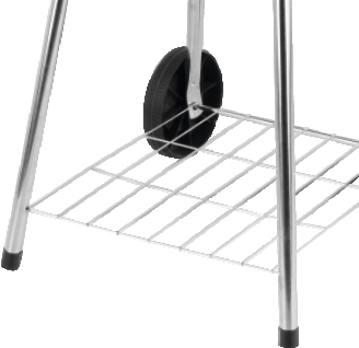 GRILL WĘGLOWY Z POKRYWĄ, RUSZT 45X40CM