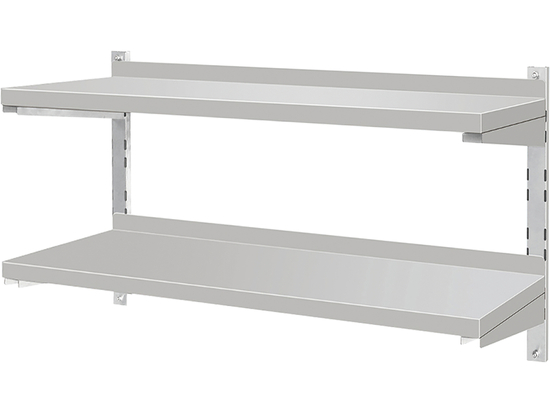 PÓŁKA WISZĄCA REG. Z RANTEM PODWÓJNA 1500X300X350MM
