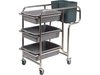 WÓZEK KELNERSKI 3-PÓŁKOWY Z 5 POJEMNIKAMI