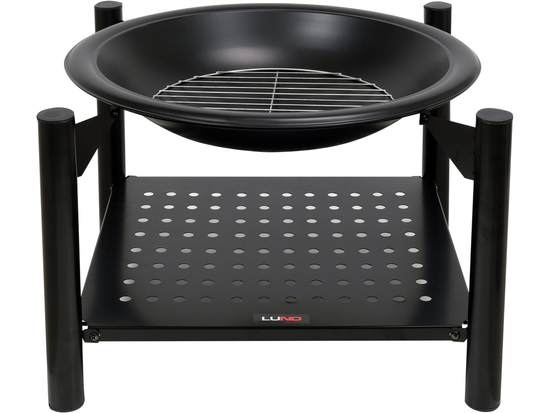 PALENISKO STALOWE Z DREWUTNIĄ, 58 X 58CM X 55CM