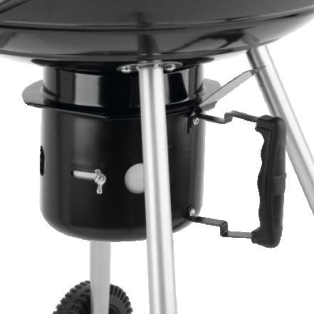 GRILL OGRODOWY WĘGLOWY OKRĄGŁY Z POKRYWĄ, ŚREDNICA 54 CM