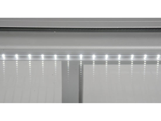 WITRYNA CHŁODNICZA 120L 70,2X56,8X68,6 SREBRNA