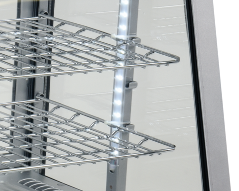 WITRYNA CHŁODNICZA 100L 68X45X67 SREBRNA