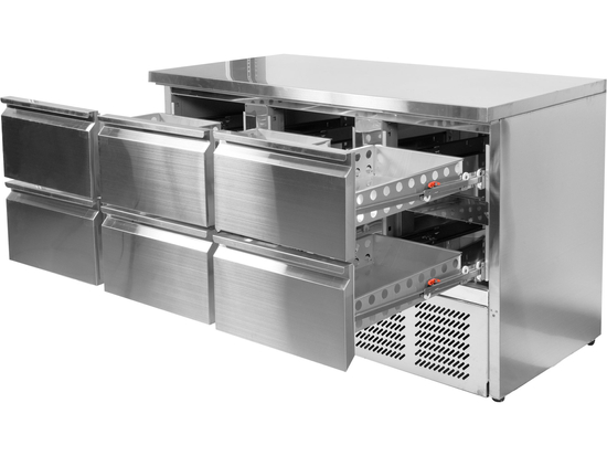 STÓŁ CHŁODNICZY Z 6 SZUFLADAMI - LINIA 700