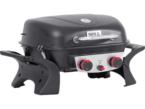 GRILL GAZOWY PRZENOŚNY YAKE, 2 PALNIKI, 5KW YAKE