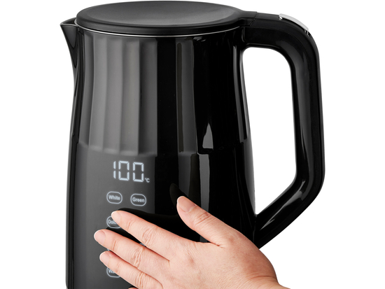 CZAJNIK EL. 1,7L, REGULACJA TEMPERATURY, CZARNY