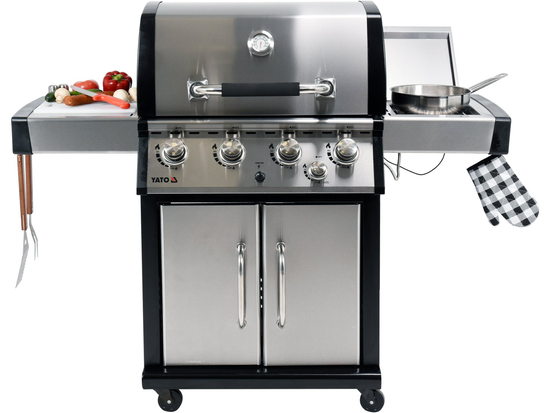 GRILL GAZOWY YOKATE 4+1 STAL NIERDZEWNA 17,5KW