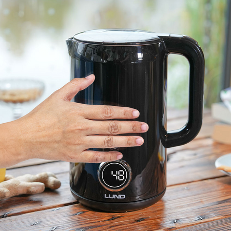 CZAJNIK ELEKTRYCZNY 1,7L, REGULACJA TEMP. CZARNY