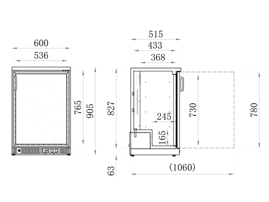 WITRYNA CHŁODNICZA DO BUTELEK 1-DRZWIOWA CZARNA