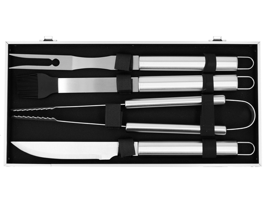 ZESTAW W WALIZCE DO GRILLOWANIA 7SZT, STAL NIERDZEWNA