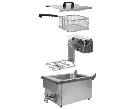 ELEKTRYCZNA FRYTOWNICA Z ZAWOREM SPUSTOWYM 12L