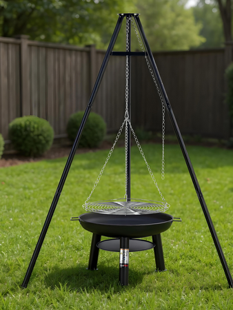 GRILL WISZĄCY NA TRÓJNOGU, RUSZT 56,5CM