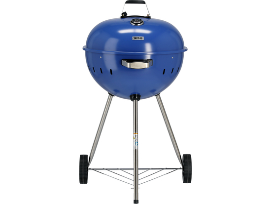 GRILL WĘGLOWY OKRĄGŁY 54CM NIEBIESKI