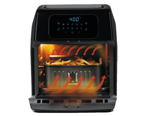 FRYTKOWNICA BEZTŁUSZCZOWA, PIEKARNIK 12L 1800W LED